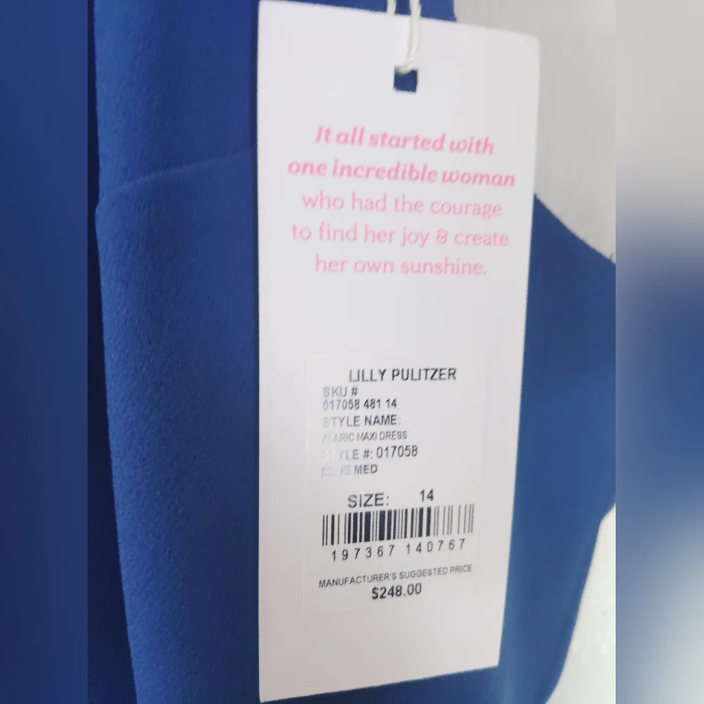 Lilly Pulitzer Cobalt Blue Sleeveless Maxi Dress - Picture 6 of 10
